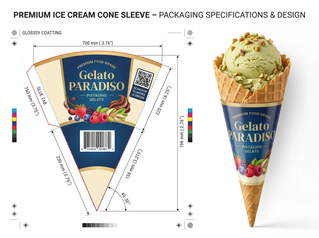 Cone Sleeves Packaging Dimensions