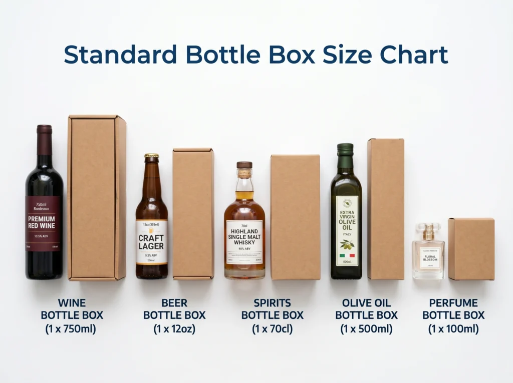 Standard Bottle Box Size Chart