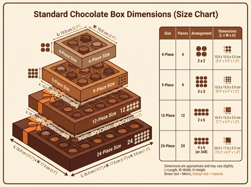 Standard Chocolate Box Dimensions