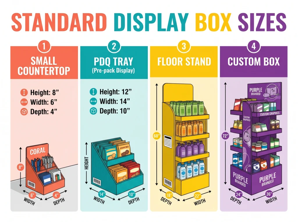 Standard Display Box Sizes
