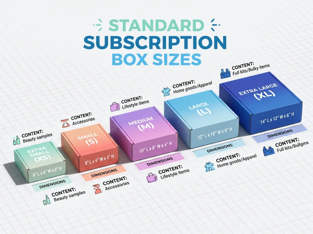 Standard Subscription Box Sizes 