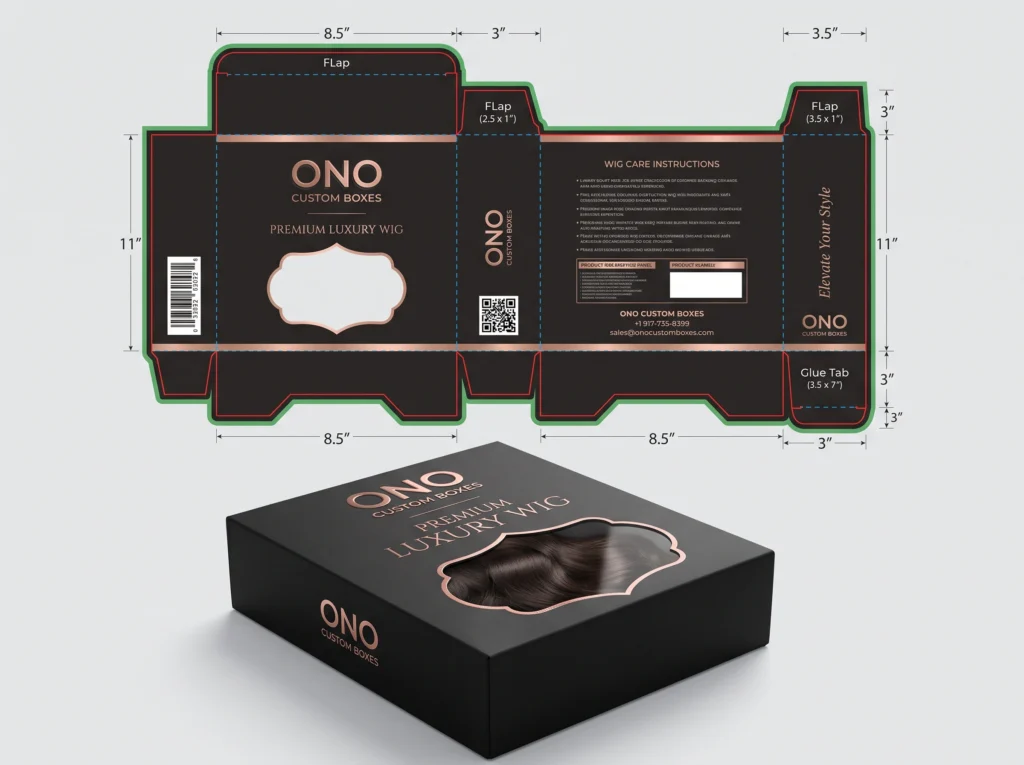 Standard Wig Packaging Box Dimensions