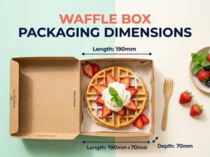 Waffle Box Packaging Dimensions