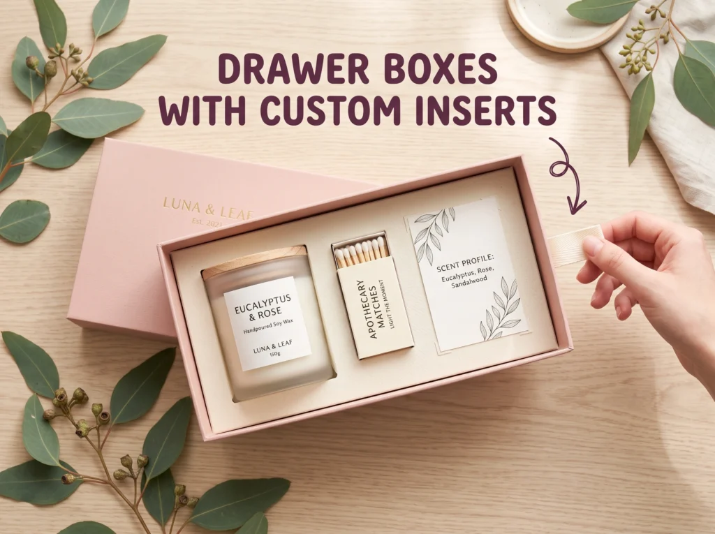 Drawer-Style Boxes With Custom Inserts (Gift Sets That Sell Themselves)