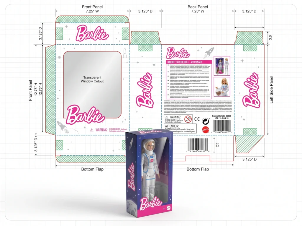 3 Creative Barbie Doll Box Packaging Ideas