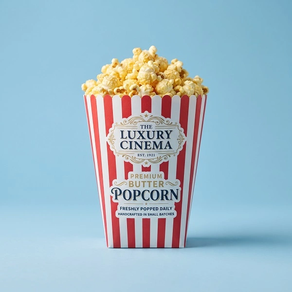 Classic Movie Theater Popcorn Box