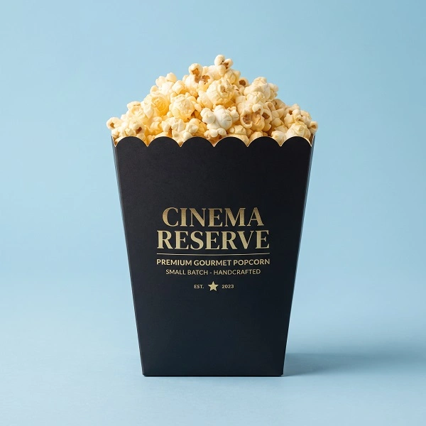 Custom Black Popcorn Boxes