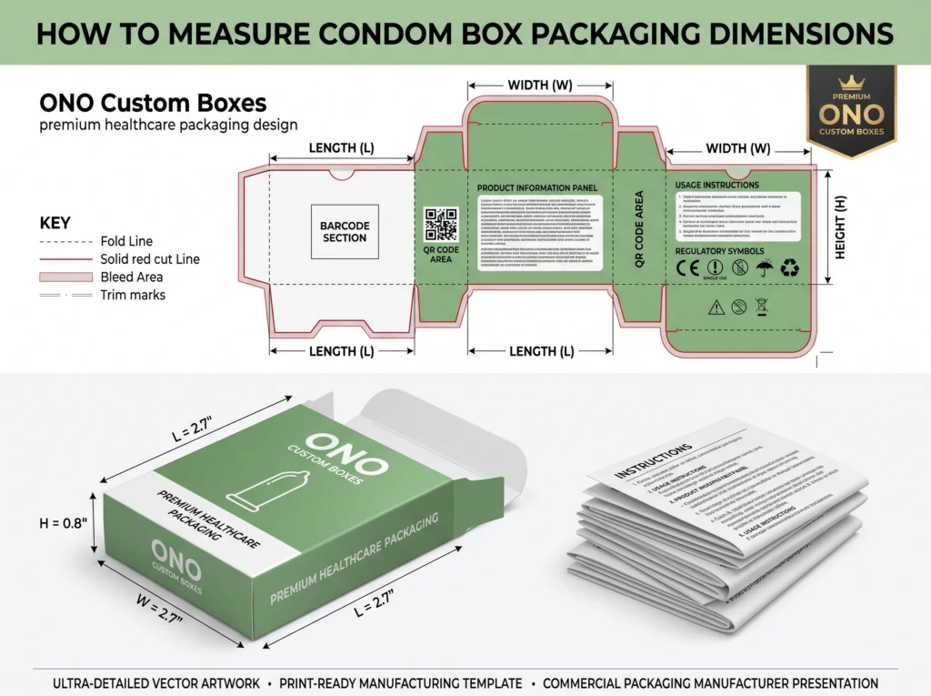 How to Measure Condom Box Packaging Dimensions