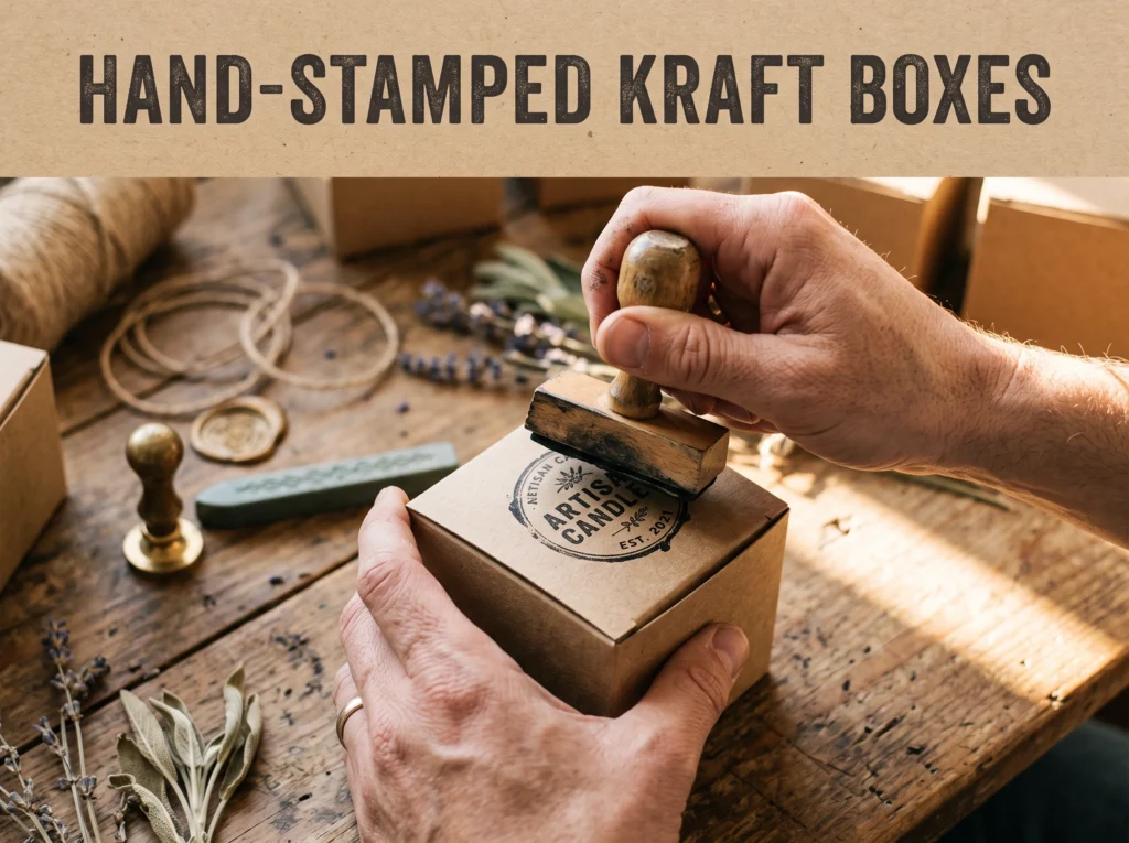  Hand-Stamped Kraft Boxes (Best for Small Budgets)