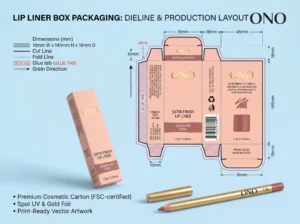 Lip Liner Box Packaging Dimensions