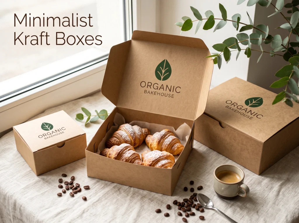 Minimalist Kraft Food Boxes 