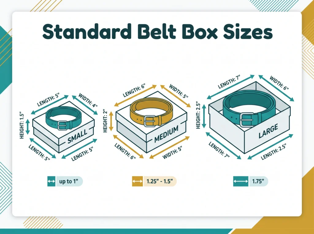 Standard Belt Box Sizes