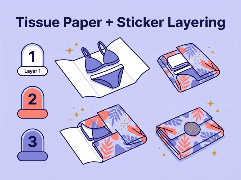 Tissue Paper + Sticker Layering