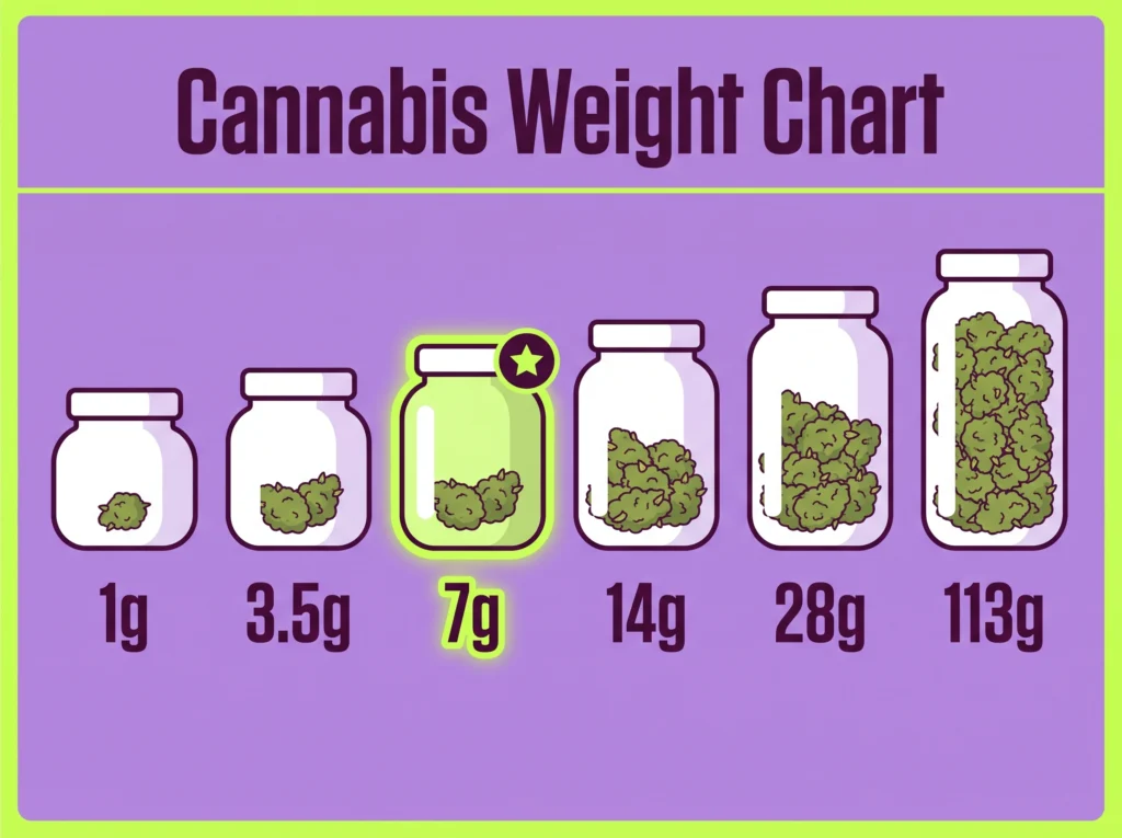 Cannabis Weight Chart: From Gram to Quarter Pound