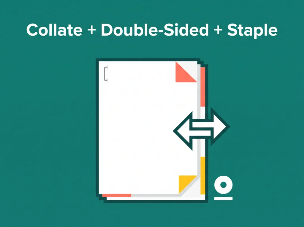 Collate With Double-Sided Printing and Stapling