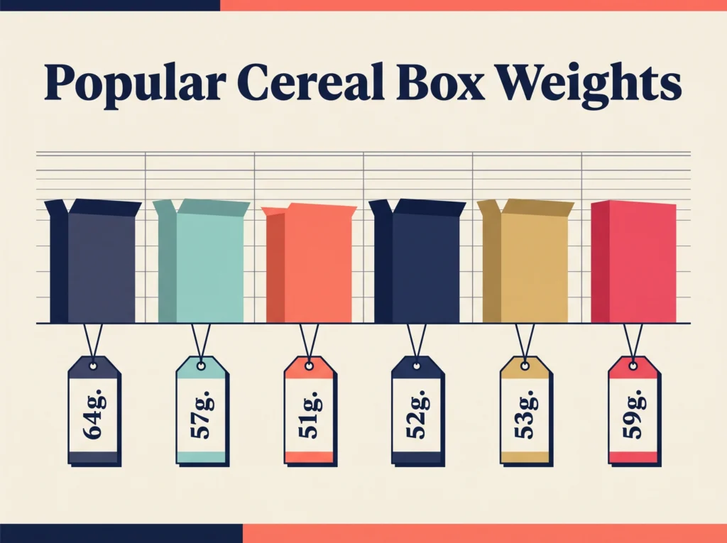 Popular Cereal Brands and Their Box Weights