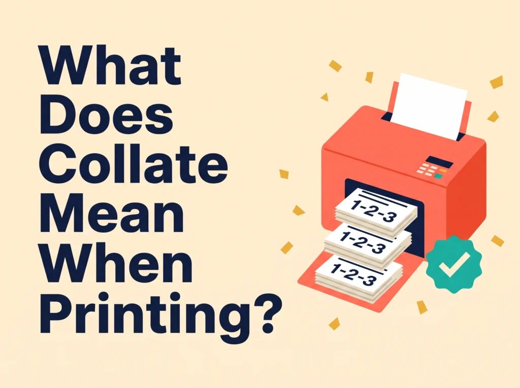 What Does Collate Mean When Printing