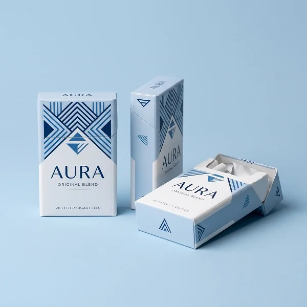 Blue Cigarette Boxes